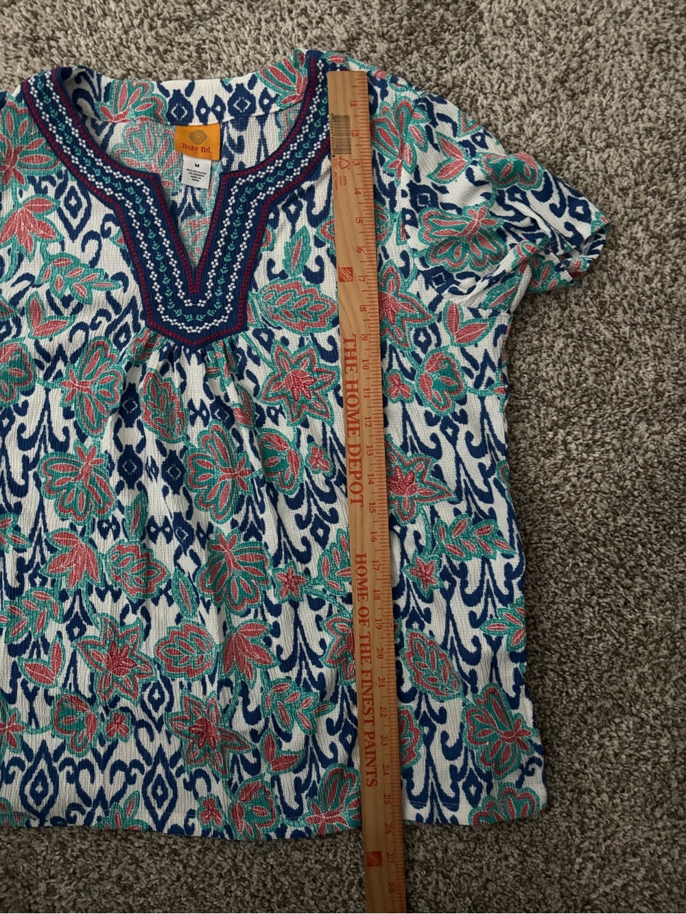 Ruby Rd. floral‎ blouse medium - Picture 4 of 4